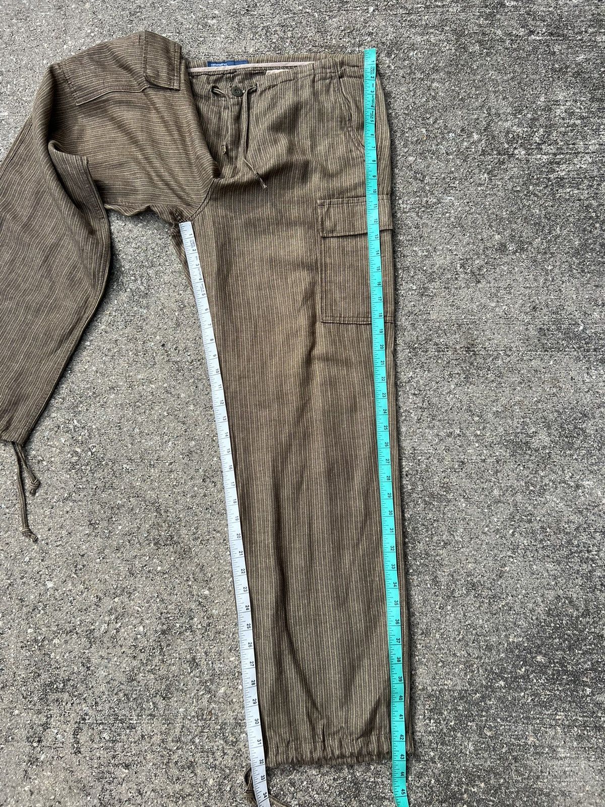 Vintage Vintage BLUEWAY Drawstring Stripe Baggy Wide Cargo Size US 34 / EU 50 - 20 Thumbnail