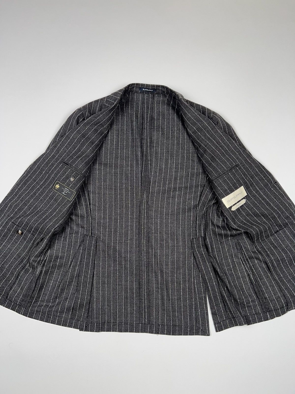 Suitsupply Suitsupply Striped Wool Havana Patch Traveler Blazer Jacket Size 40R - 10 Thumbnail