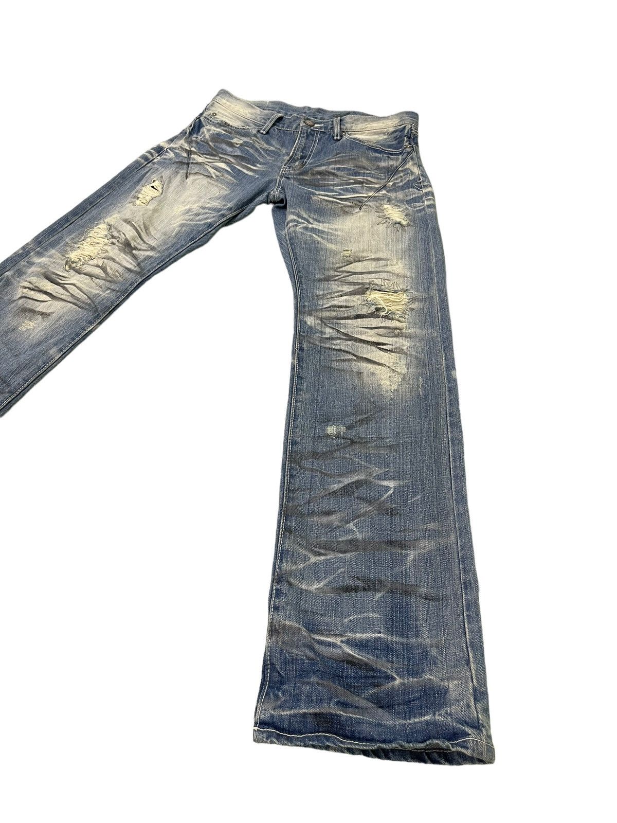 Japanese Brand Distress Jeans Urban Craft Honeycomb Painted Straight 5🟦8 Size US 32 / EU 48 - 3 Thumbnail