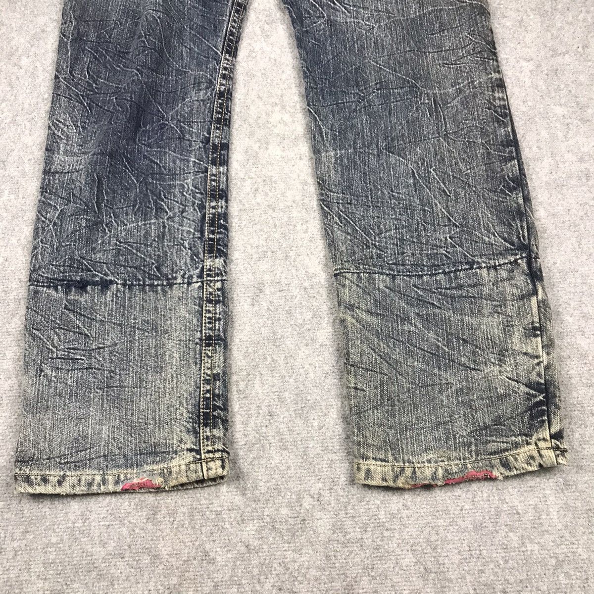 Japanese Brand ACID WASH JEANS JAPANESE PUNK BLUE FADED DISTRESSED PANTS Size US 34 / EU 50 - 12 Thumbnail