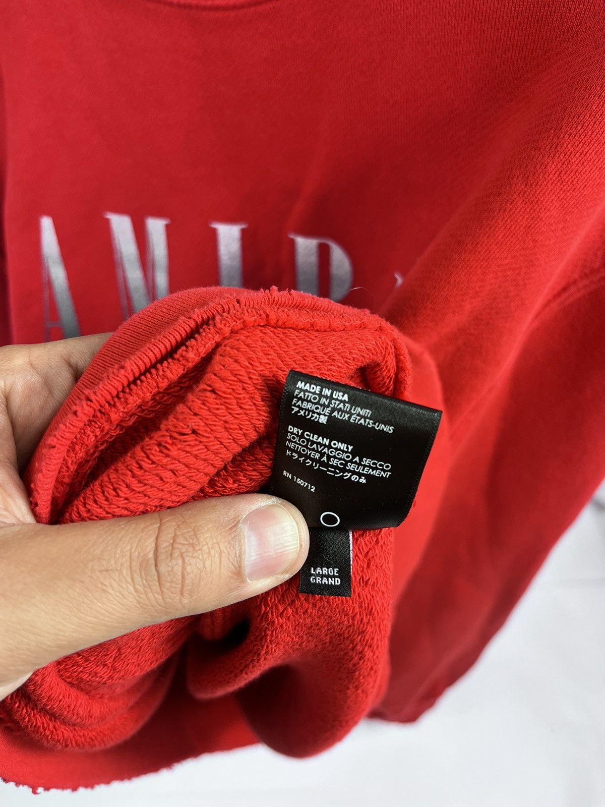 Amiri Oversized logo print distressed sweatshirt Size US L / EU 52-54 / 3 - 11 Thumbnail
