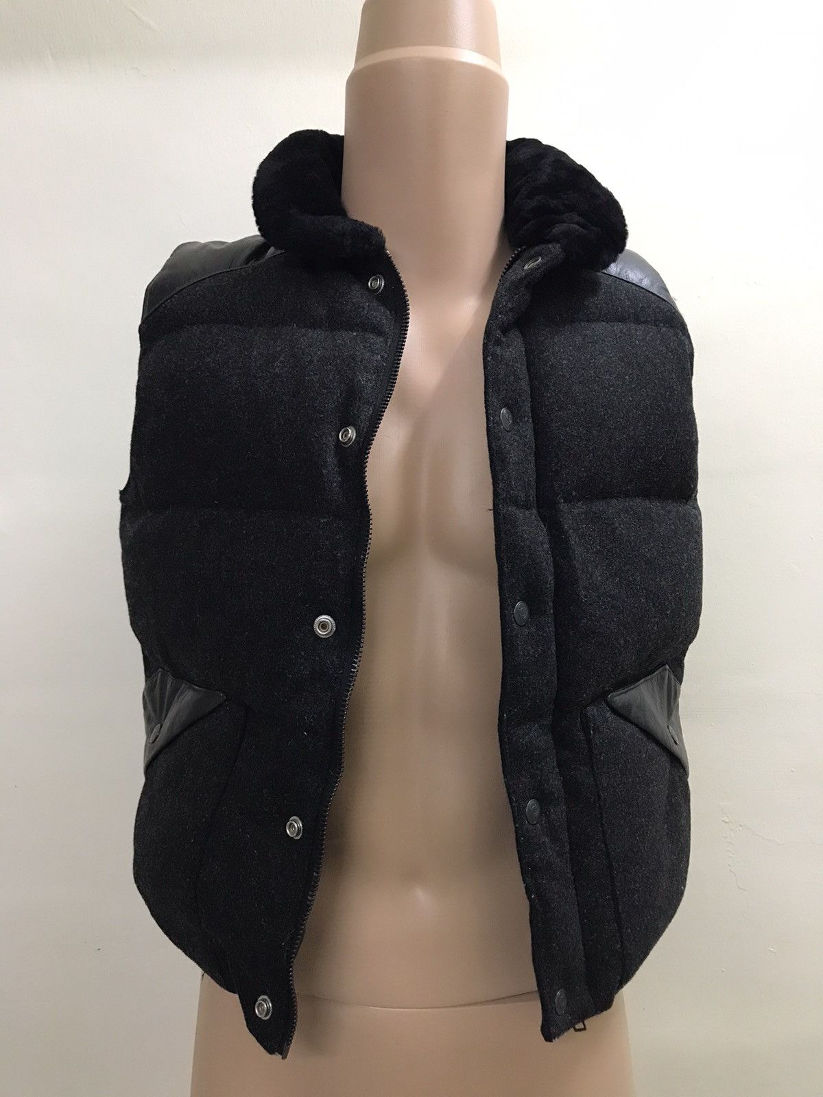 Penfield Penfield Wool Vest Leather Made In USA Size US S / EU 44-46 / 1 - 1 Thumbnail