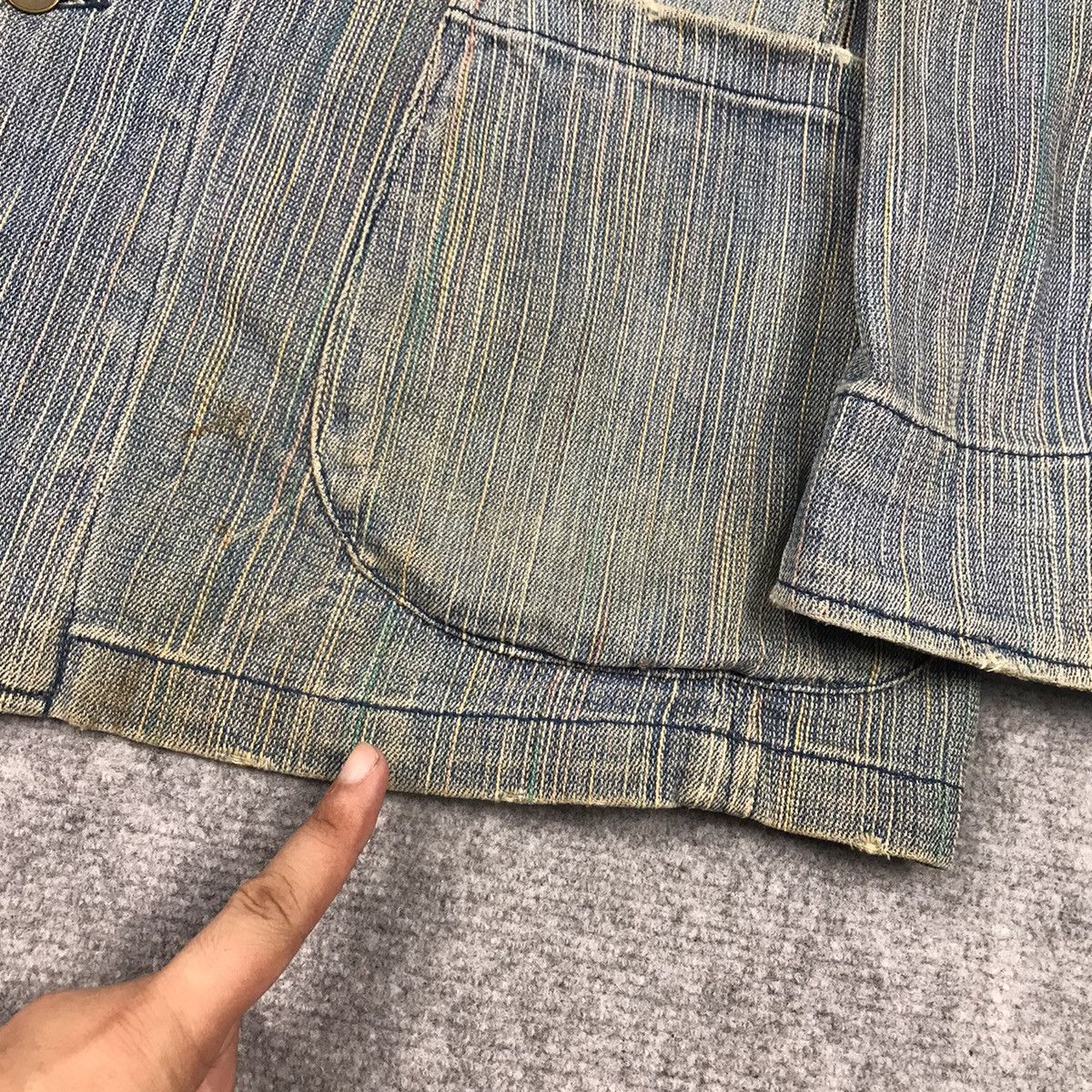 Blue Blue Japan × Japanese Brand DENIM JAPANESE BUTTON UP JACKET Size US L / EU 52-54 / 3 - 7 Thumbnail