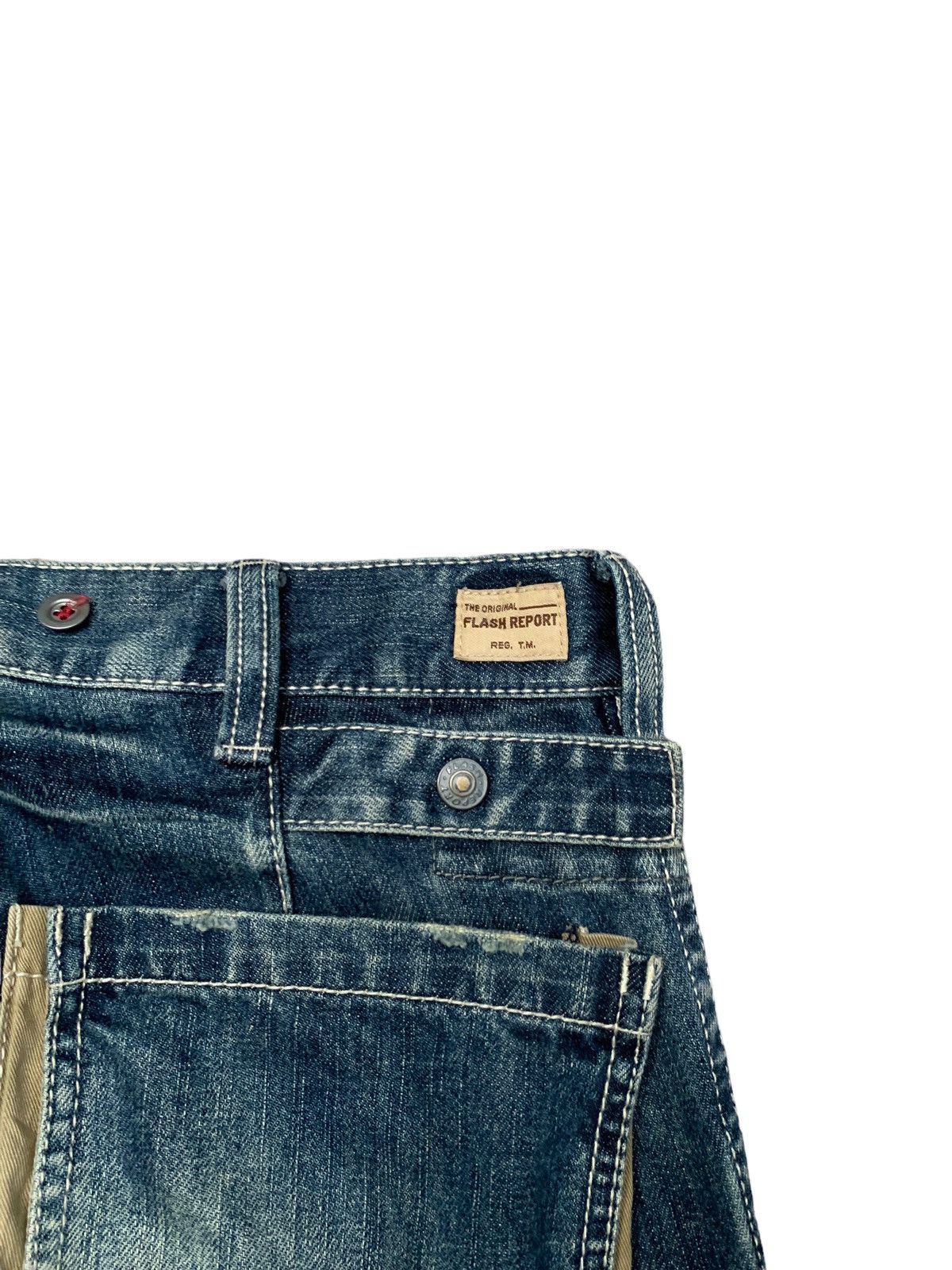 Very Rare Vintage Brand Flash Report Distressed Jeans 1990s