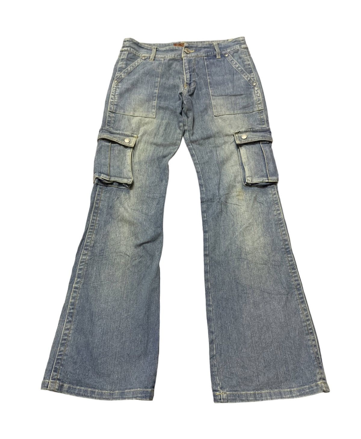 Japanese Brand Flare Japanese Brand SKY BOMBER Cargo Denim Pants Size US 30 / EU 46 - 1 Thumbnail