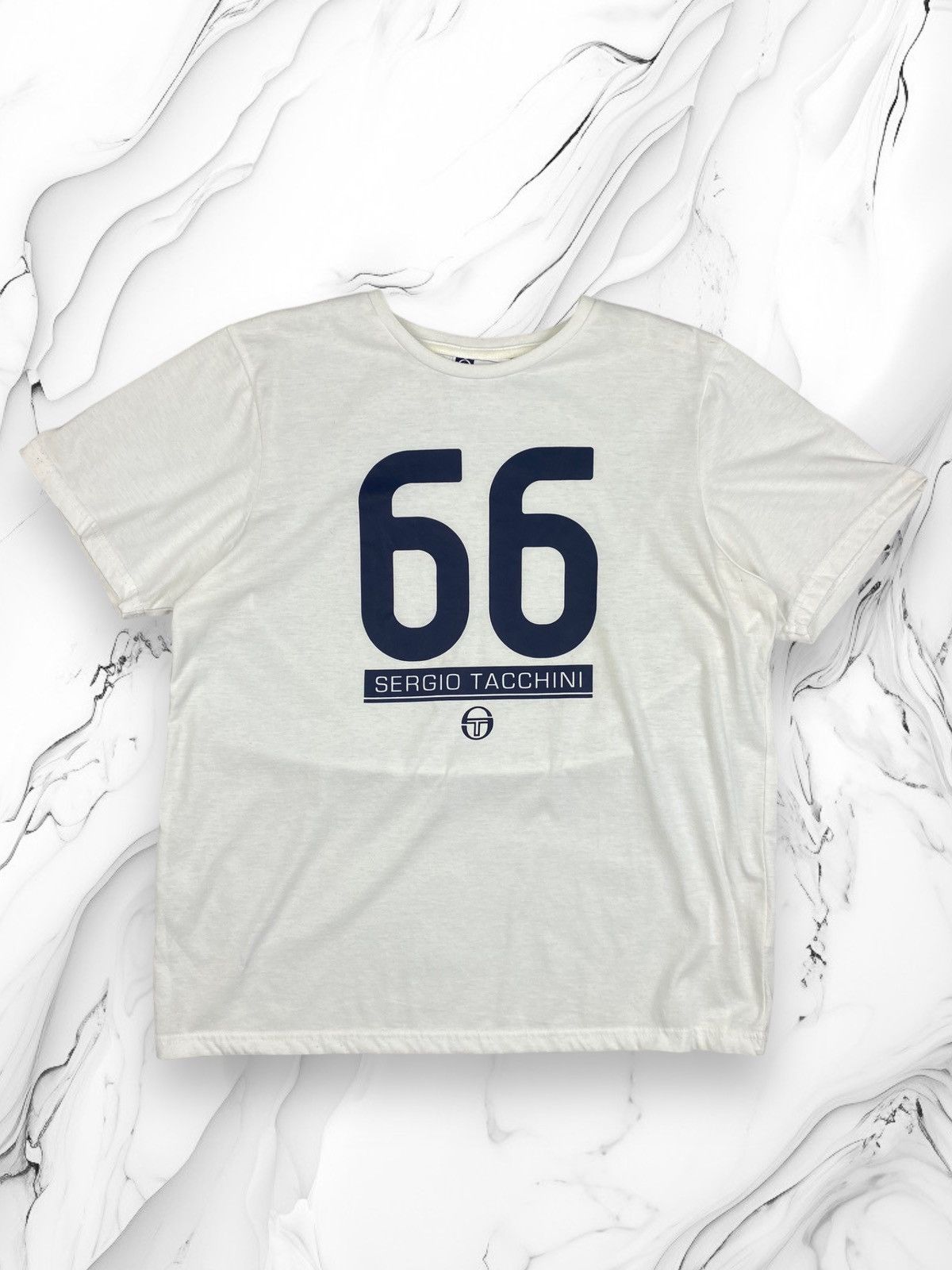 Sergio Tacchini × Vintage Vintage Sergio Tacchini T Shirt Big Logo Travis kanye Style Size US L / EU 52-54 / 3 - 1 Thumbnail