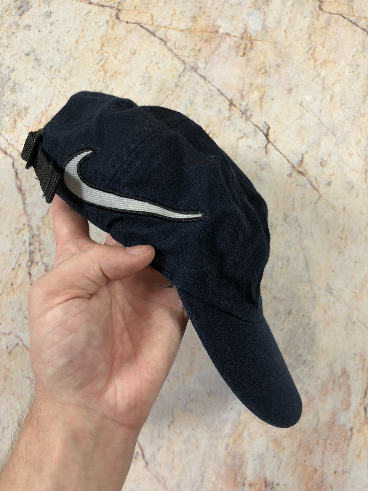 Nike × Vintage Nike vintage blue two logo hat cap Size ONE SIZE - 5 Thumbnail