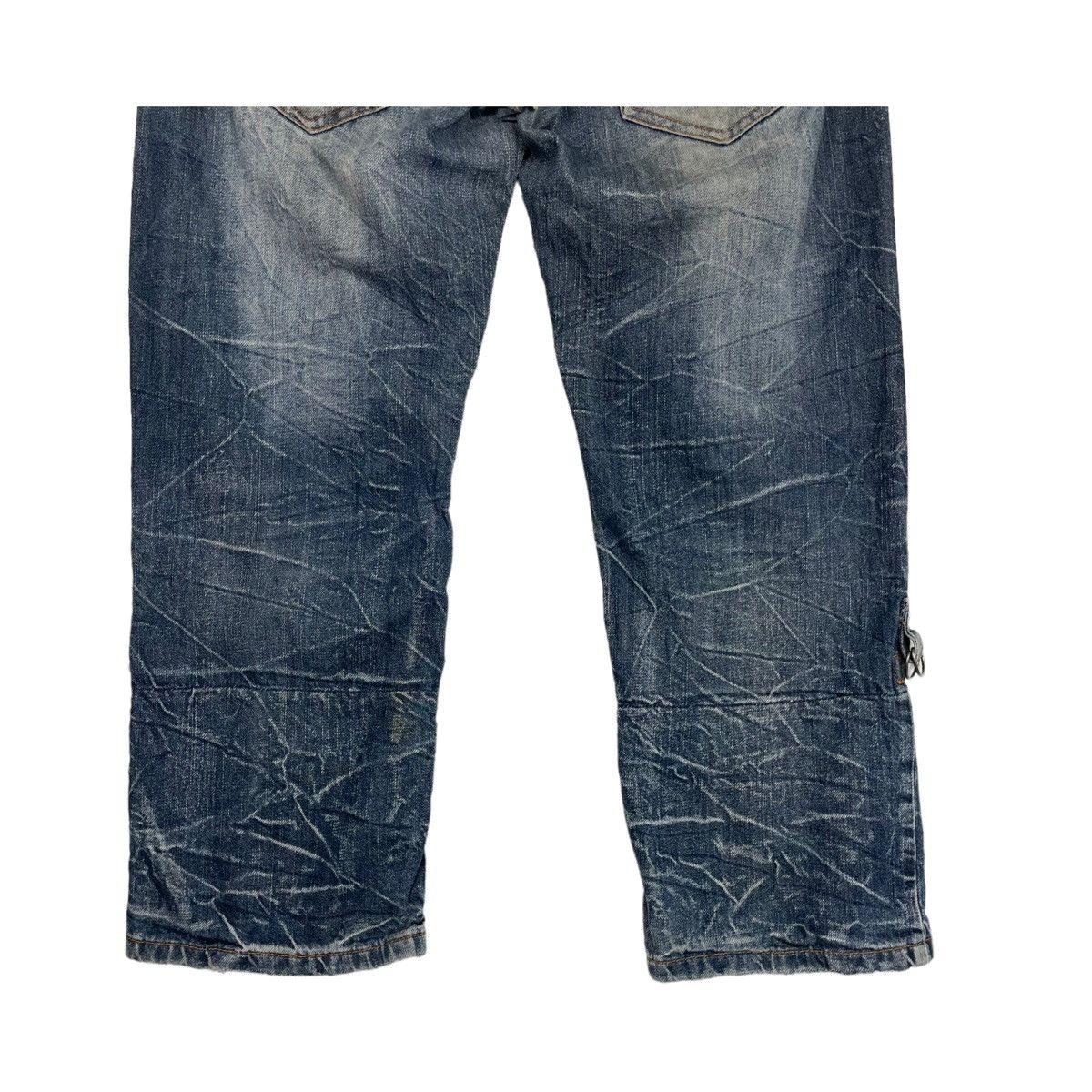 Hysteric Glamour × Japanese Brand 💥FLARE NYLAUS JAPAN DOUBLE WAIST QUATER JEAN Size US 32 / EU 48 - 10 Thumbnail
