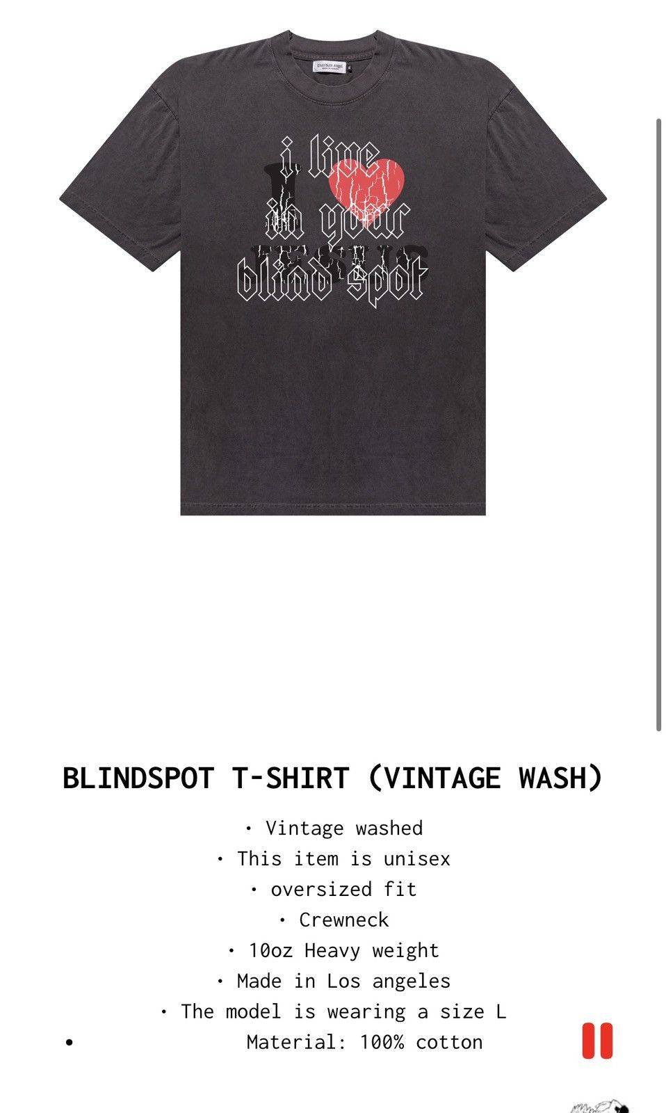 Guardian Angel Vintage Blindspot T Size US L / EU 52-54 / 3 - 2 Thumbnail
