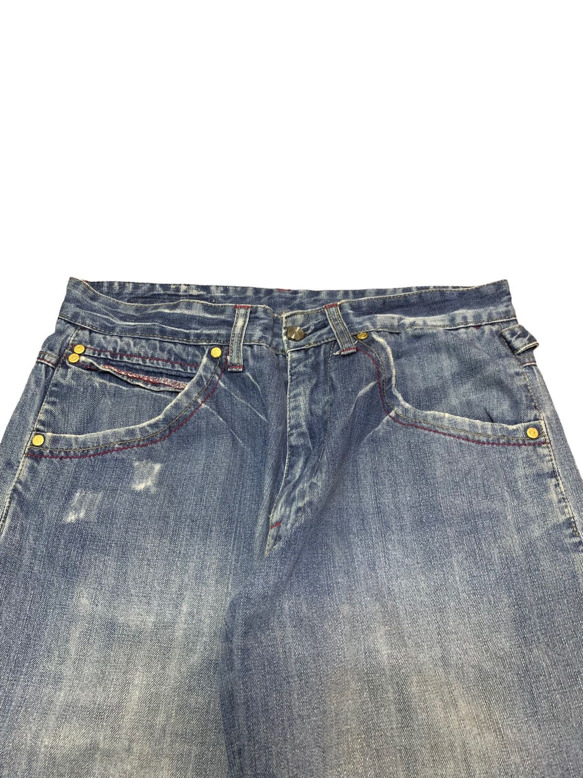 If Six Was Nine × Japanese Brand Rare Vintage Blanco Label Hip Hop Rapper Baggy Jeans 1990s Size US 33 - 4 Thumbnail