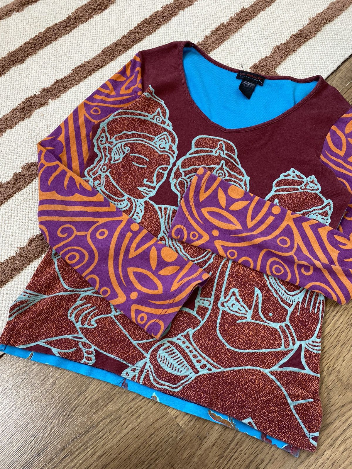 Vintage Y2K STYLE INDIAN FACES HERON LONGSLIVE Size M / US 6-8 / IT 42-44 - 5 Thumbnail