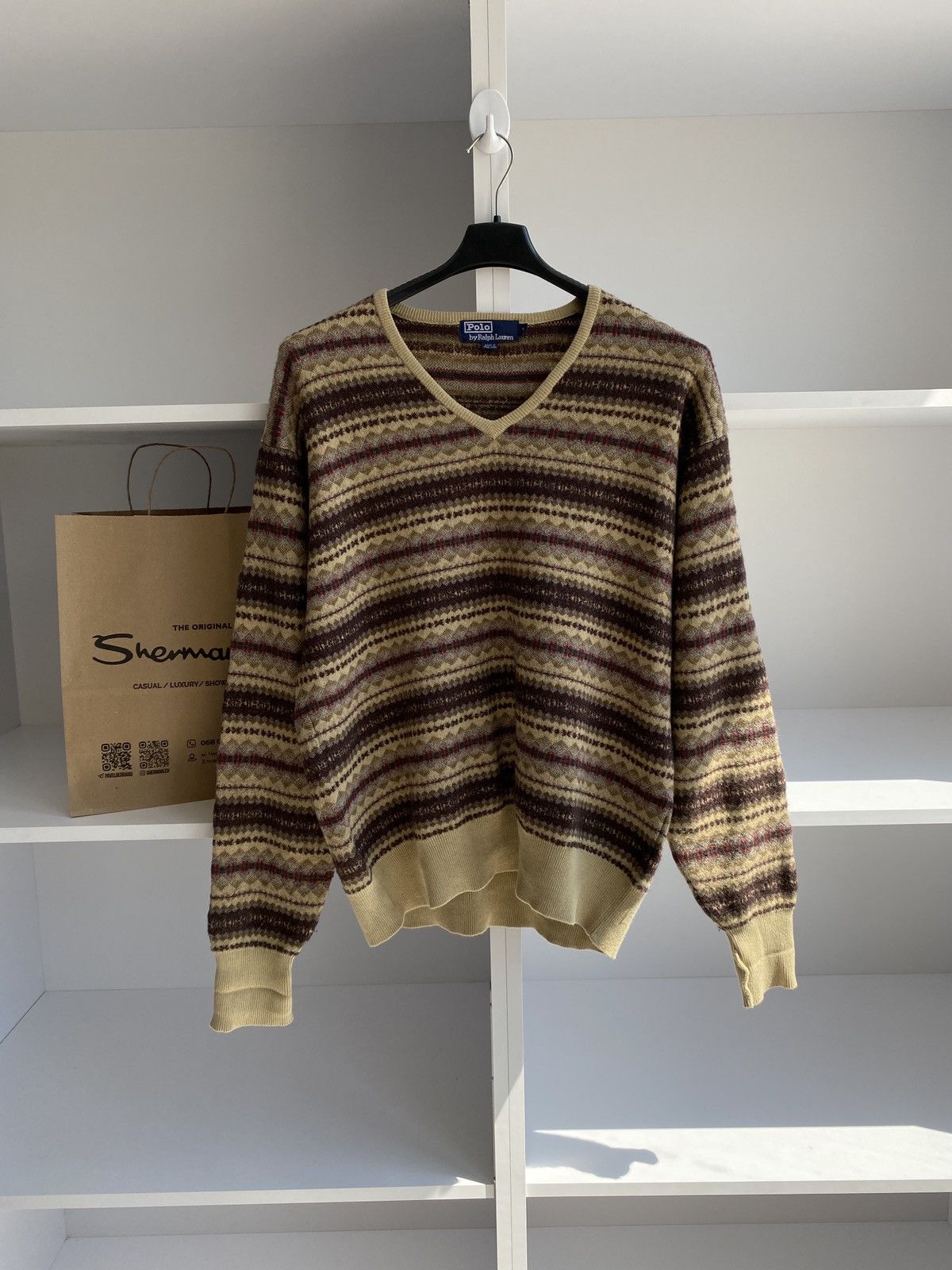 Polo Ralph Lauren × Vintage Polo Ralph Lauren Sweater Mens Pullover Long Sleeve Size US L / EU 52-54 / 3 - 1 Thumbnail