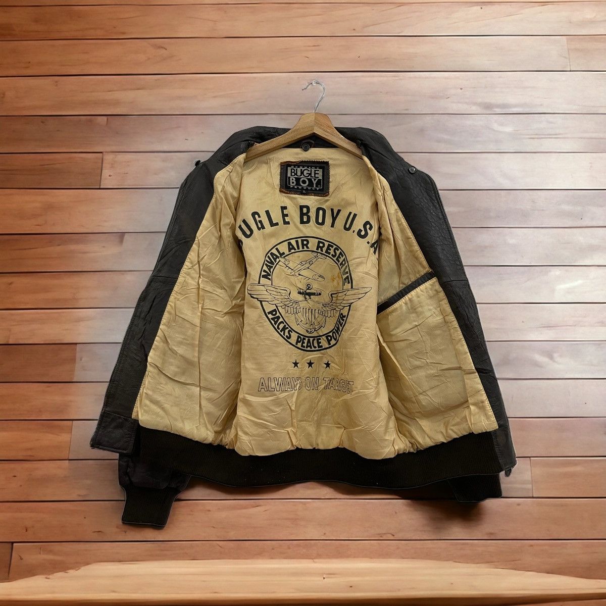 Bugle Boy × Vintage Vintage Bugle Boy U.S.A Flight Bomber Jacket Size US L / EU 52-54 / 3 - 8 Thumbnail