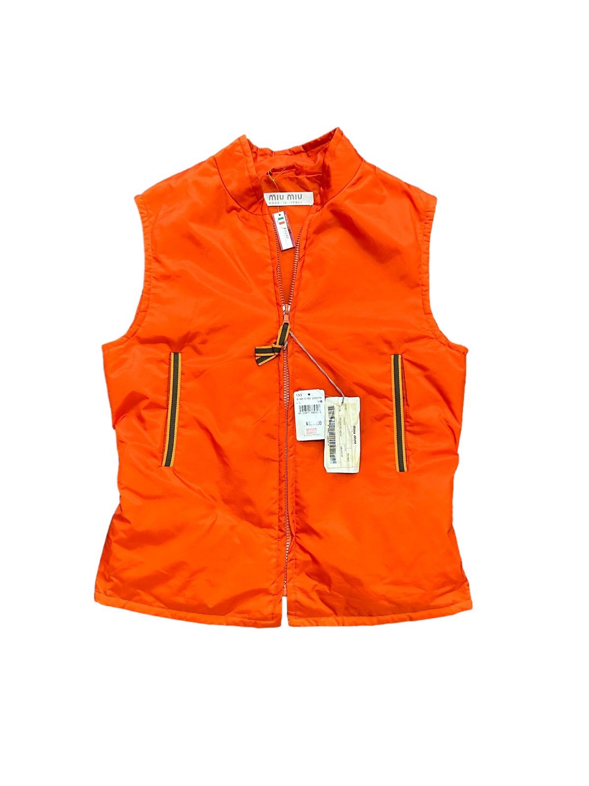 image of Vintage 1999 NWT Miu Miu Made In Italy Vests in Orange, Men's (Size XS)