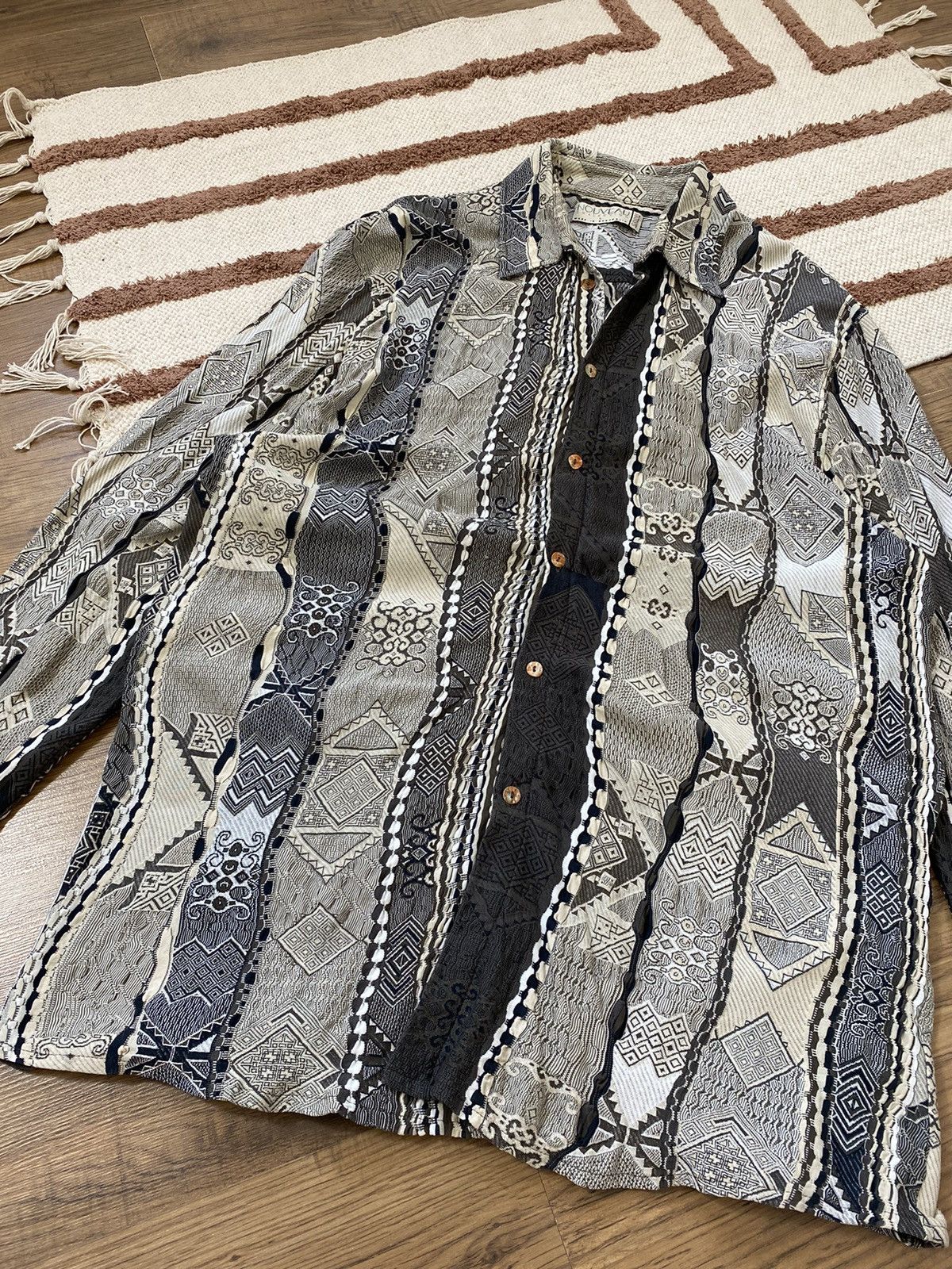 Coogi COOGI VINTAGE MERCERISED COTTON SHIRT Size US L / EU 52-54 / 3 - 3 Thumbnail