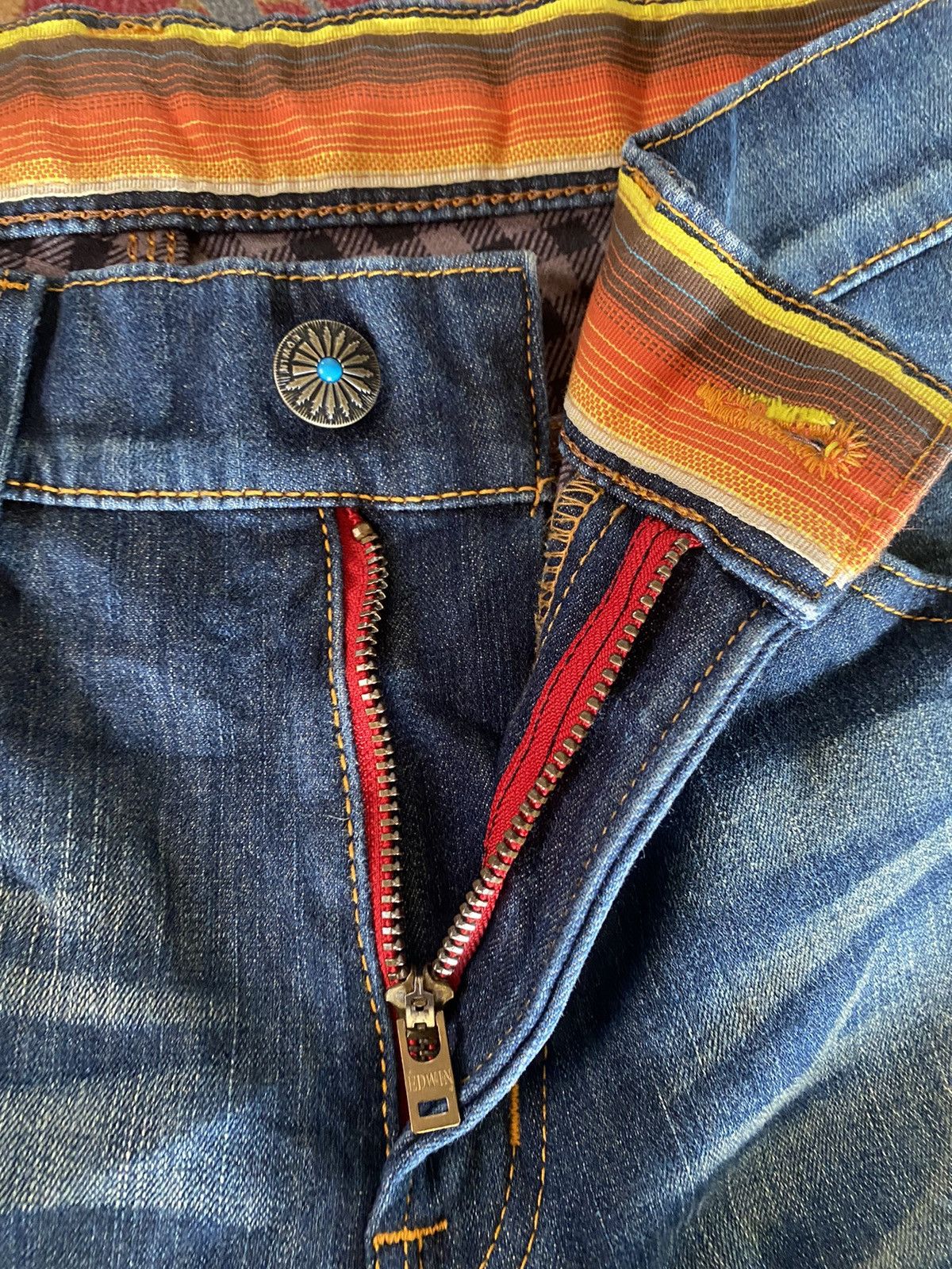 Edwin Vintage Edwin 503 Blue Trip Size US 32 / EU 48 - 12 Thumbnail