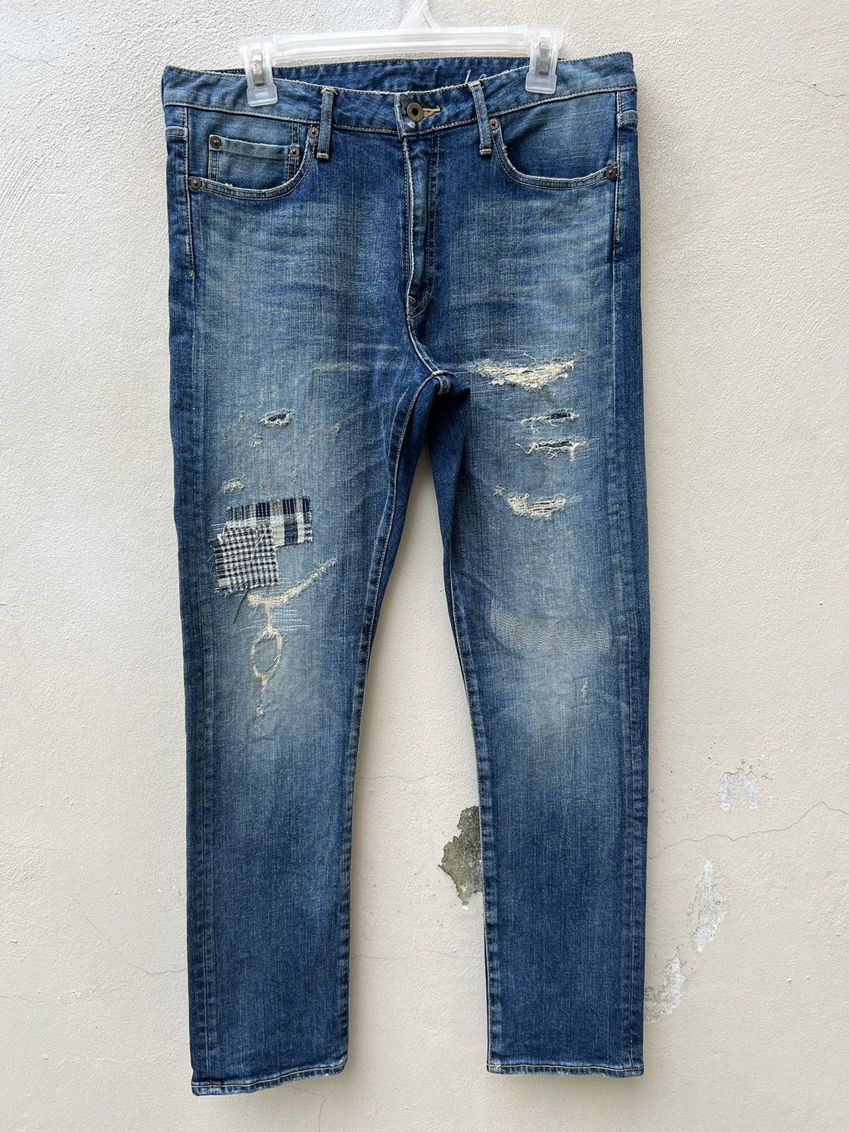 Japan Blue Japan Blue La Selva Distress Denim Skinny Jeans Size US 32 / EU 48 - 6 Thumbnail