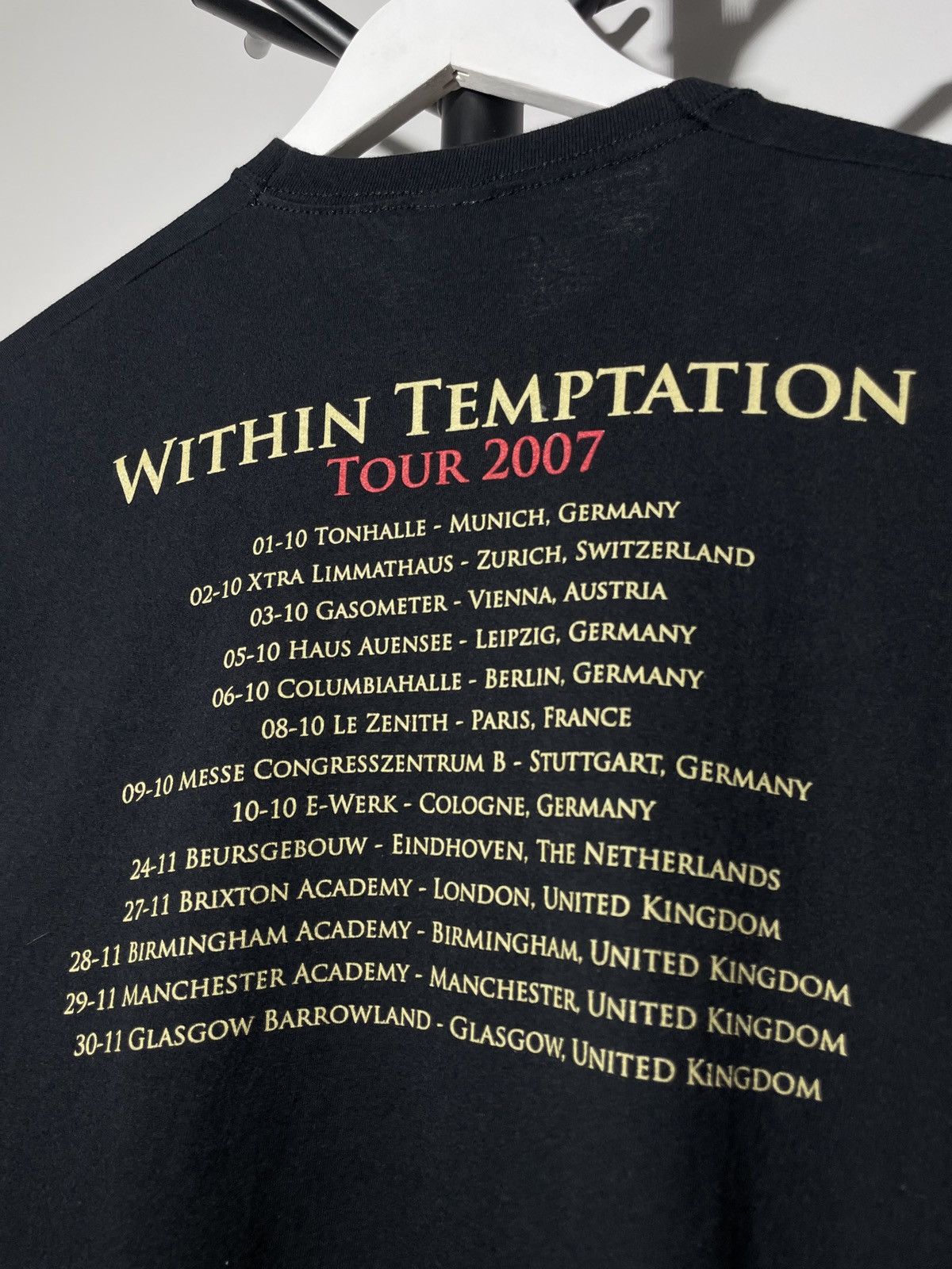 Band Tees × Vintage Vintage Within Temptation 2007 Tour T-shirt Size US L / EU 52-54 / 3 - 9 Thumbnail