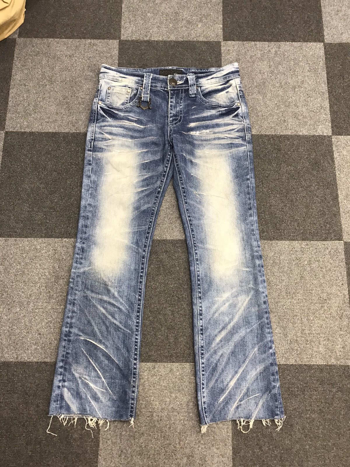 Japanese Brand Xfrm Japan Punk Ankle Cut Flare Jeans Size US 30 / EU 46 - 1 Thumbnail