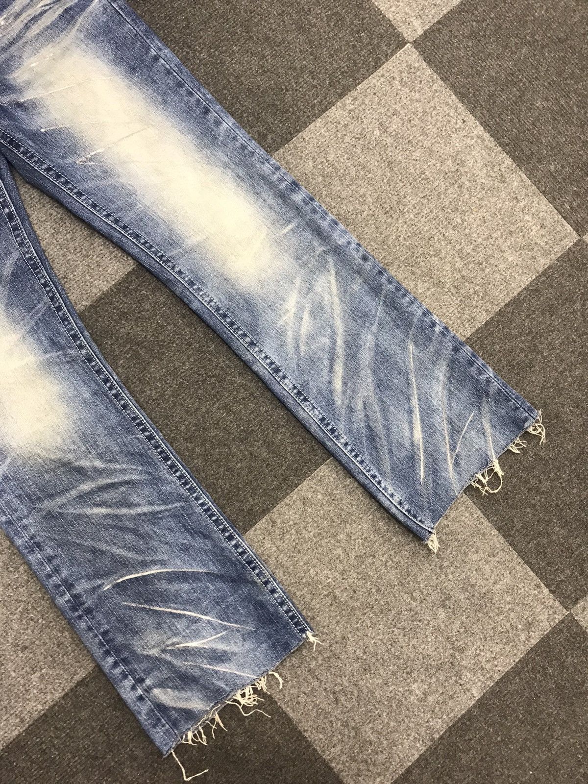 Japanese Brand Xfrm Japan Punk Ankle Cut Flare Jeans Size US 30 / EU 46 - 3 Thumbnail