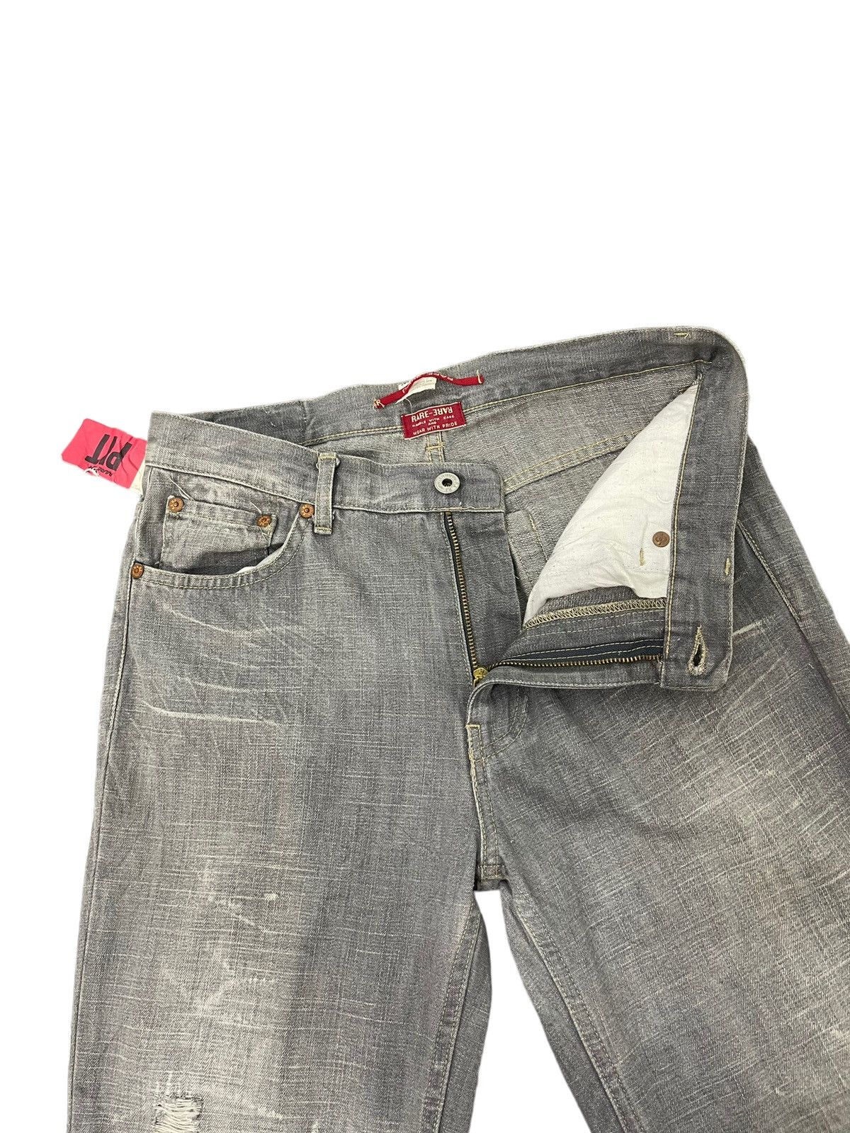 Japanese Brand Flare Jeans New Raer Italy Faded Distress Boot Cut 6🟦1 Size US 30 / EU 46 - 10 Thumbnail
