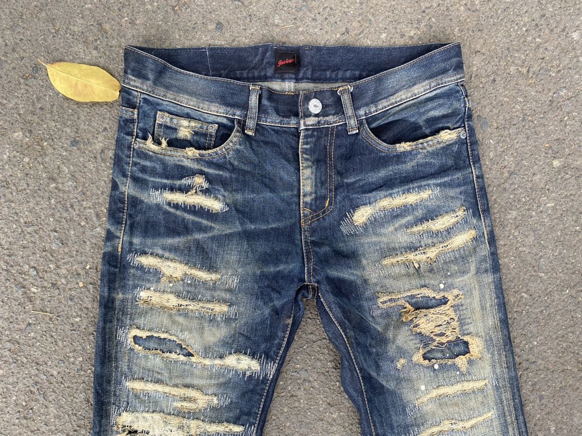 JACKROSE Insane Distressed Painter Bootcut Jeans Size US 33 - 3 Thumbnail
