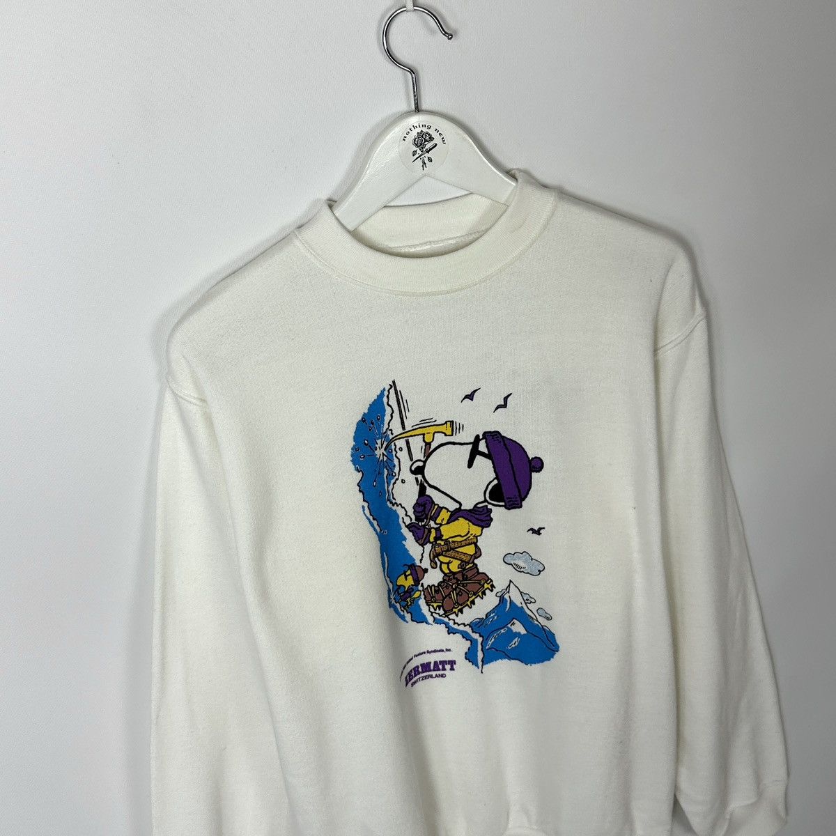 Peanuts Vintage 1960s Peanuts Zermatt Switzerland Skies sweatshirt Size US M / EU 48-50 / 2 - 3 Thumbnail