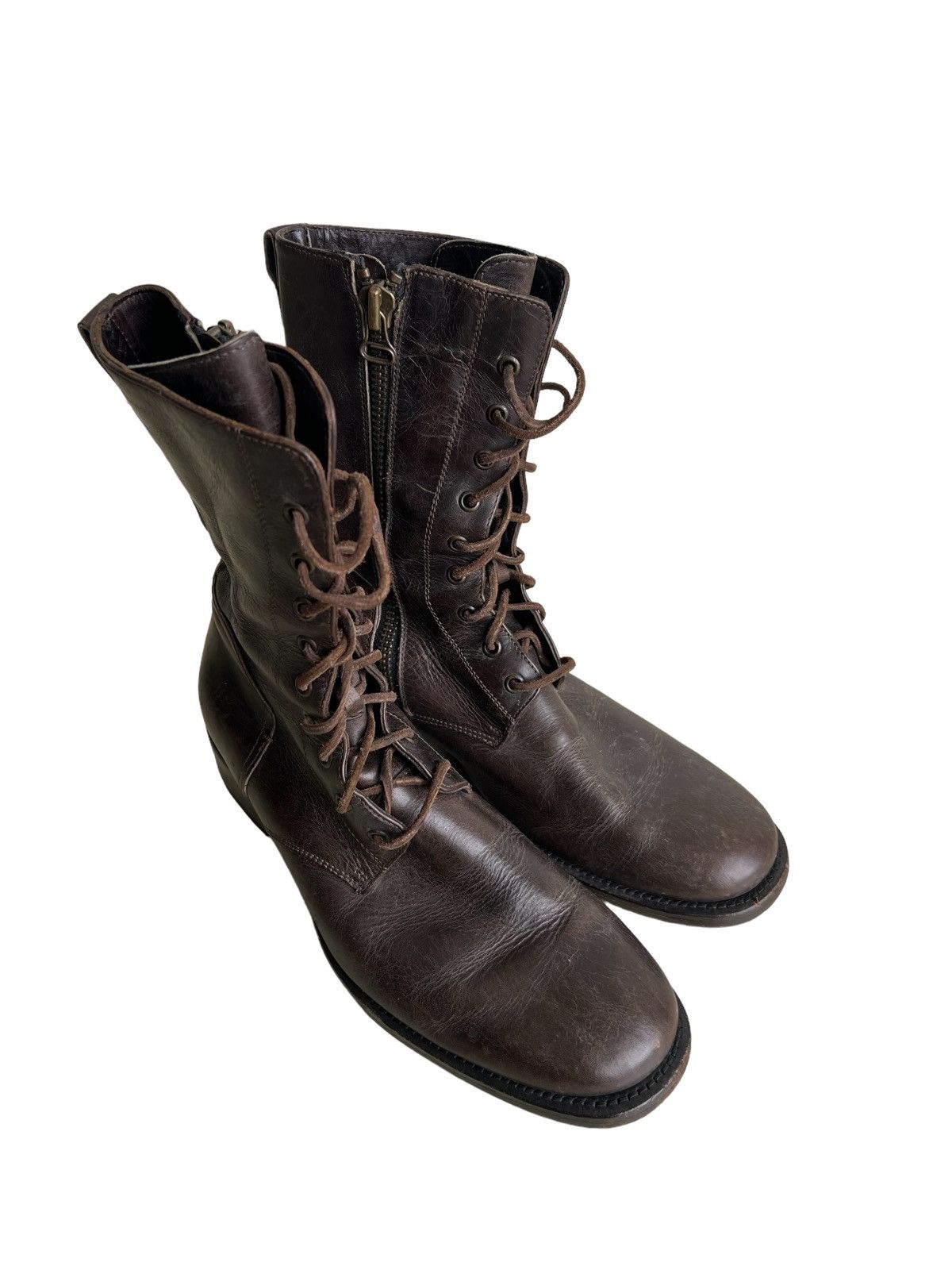 Buttero OG Buttero 🇮🇹 Carpe Diem Side Zipper Leather Combat Boots Size US 8.5 / EU 41-42 - 7 Thumbnail