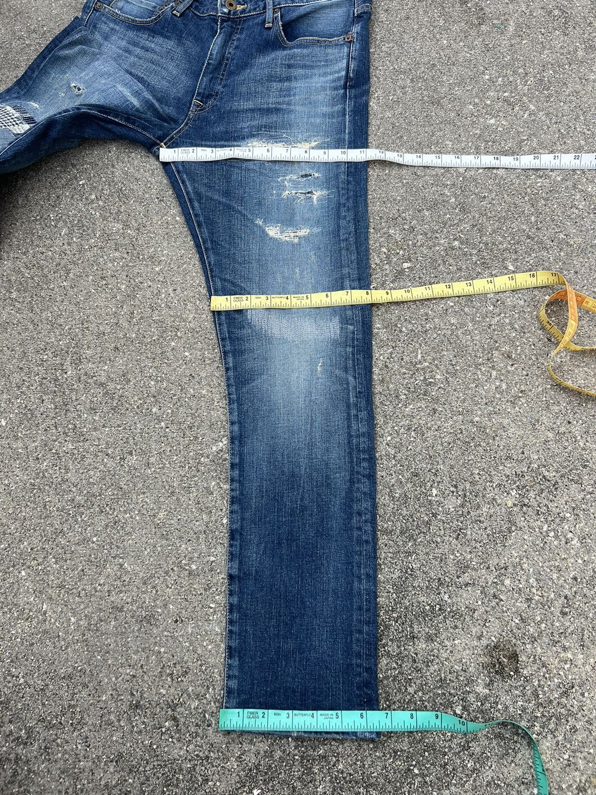 Japan Blue Japan Blue La Selva Distress Denim Skinny Jeans Size US 32 / EU 48 - 3 Thumbnail