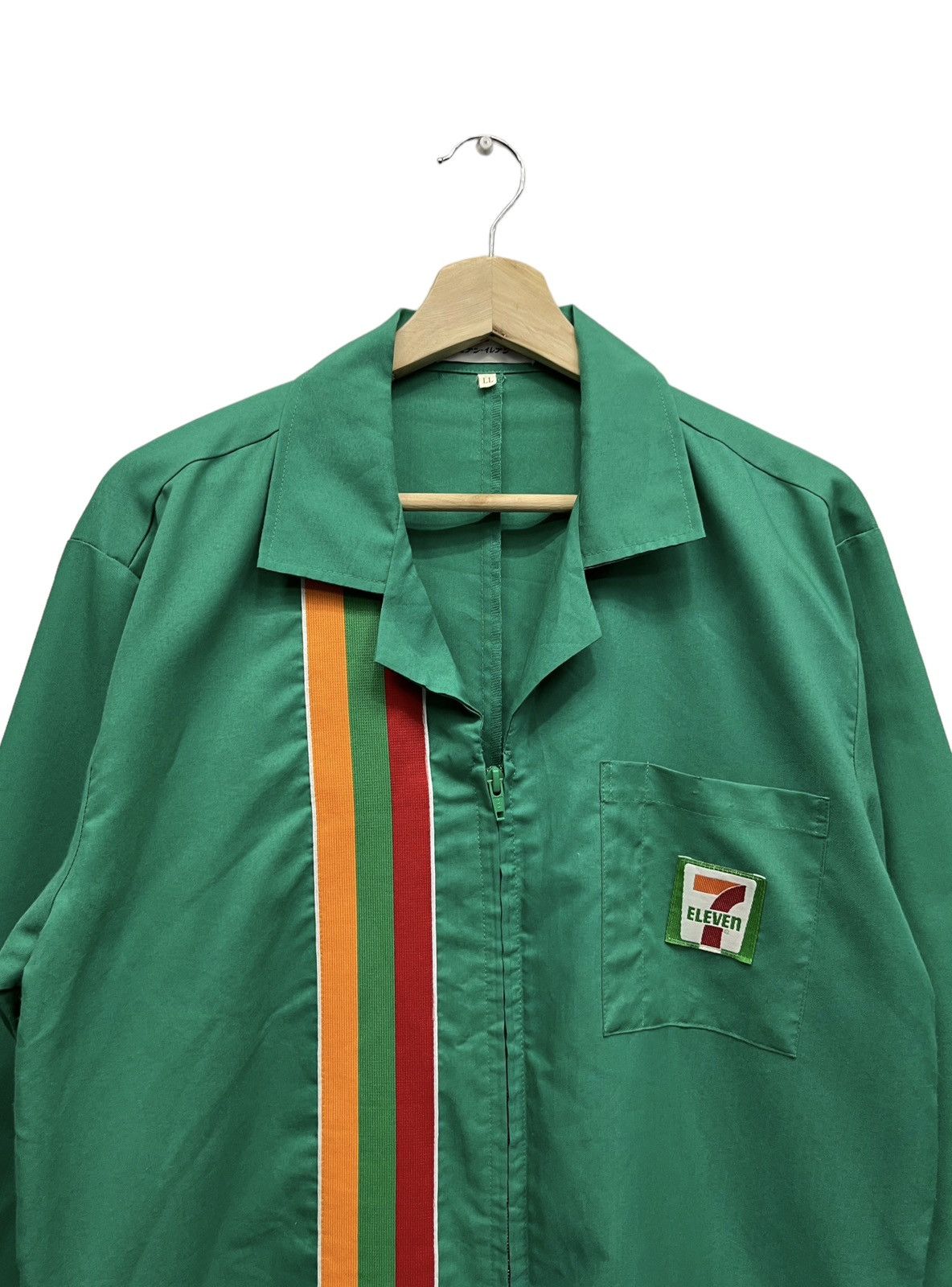 Comme des Garcons 🇯🇵7e🔥Vtg 7-Eleven Japan’s Worker Poly-Cotton Zipper Shirt Size US M / EU 48-50 / 2 - 3 Thumbnail