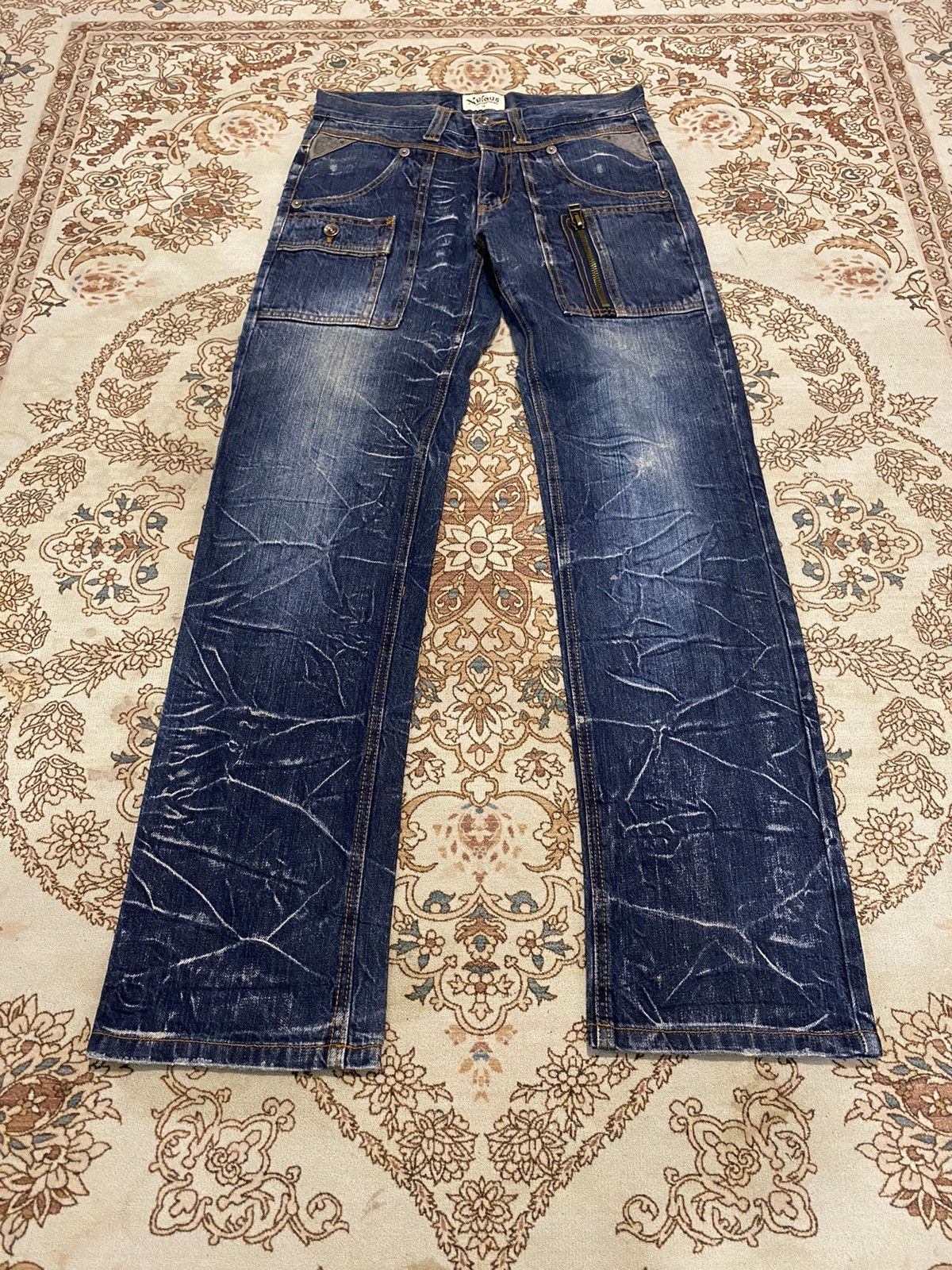 Vintage Nylaus Clothing Japan Rare Design Jeans