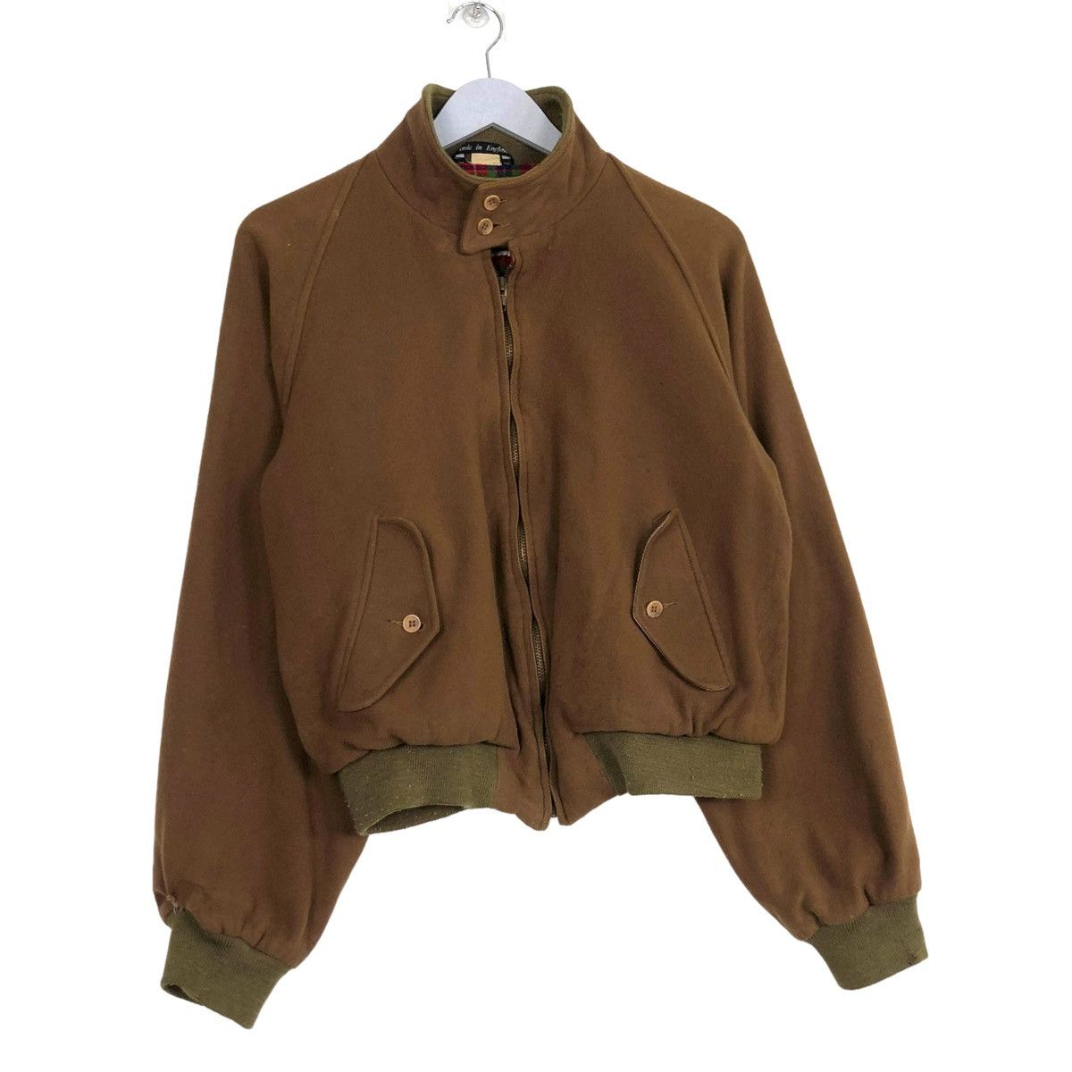 Baracuta × Vintage 💥80s BARACUTA ENGLAND BROWN WOOL RED TARTAN Size US L / EU 52-54 / 3 - 2 Thumbnail