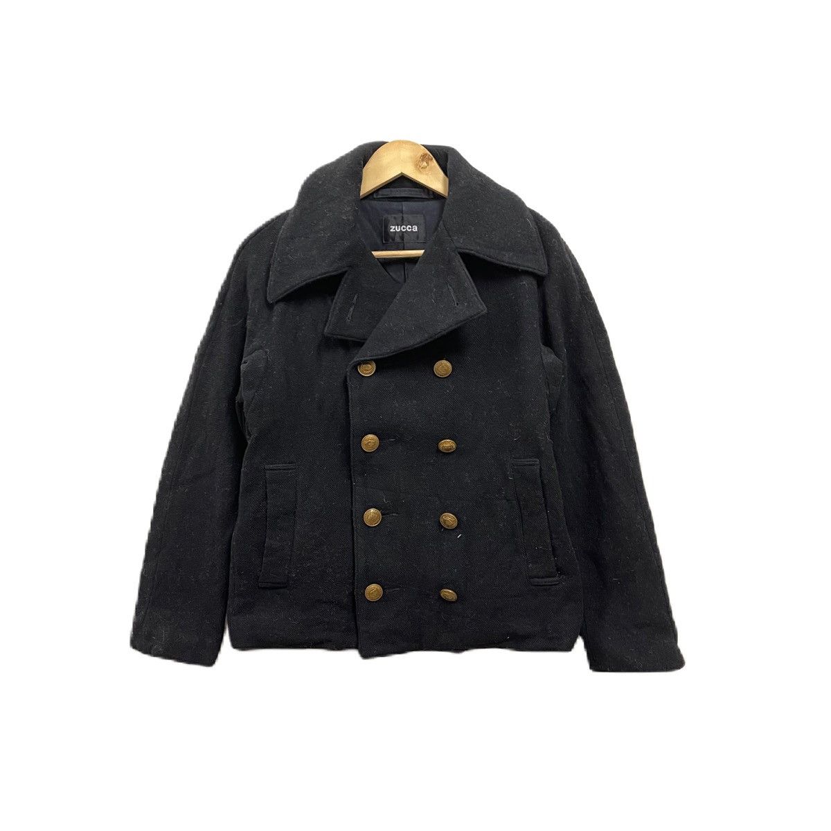 ジャケット・アウター S Zucca Double Breast Wool P Coat N2B Zucca wool jacket double breast