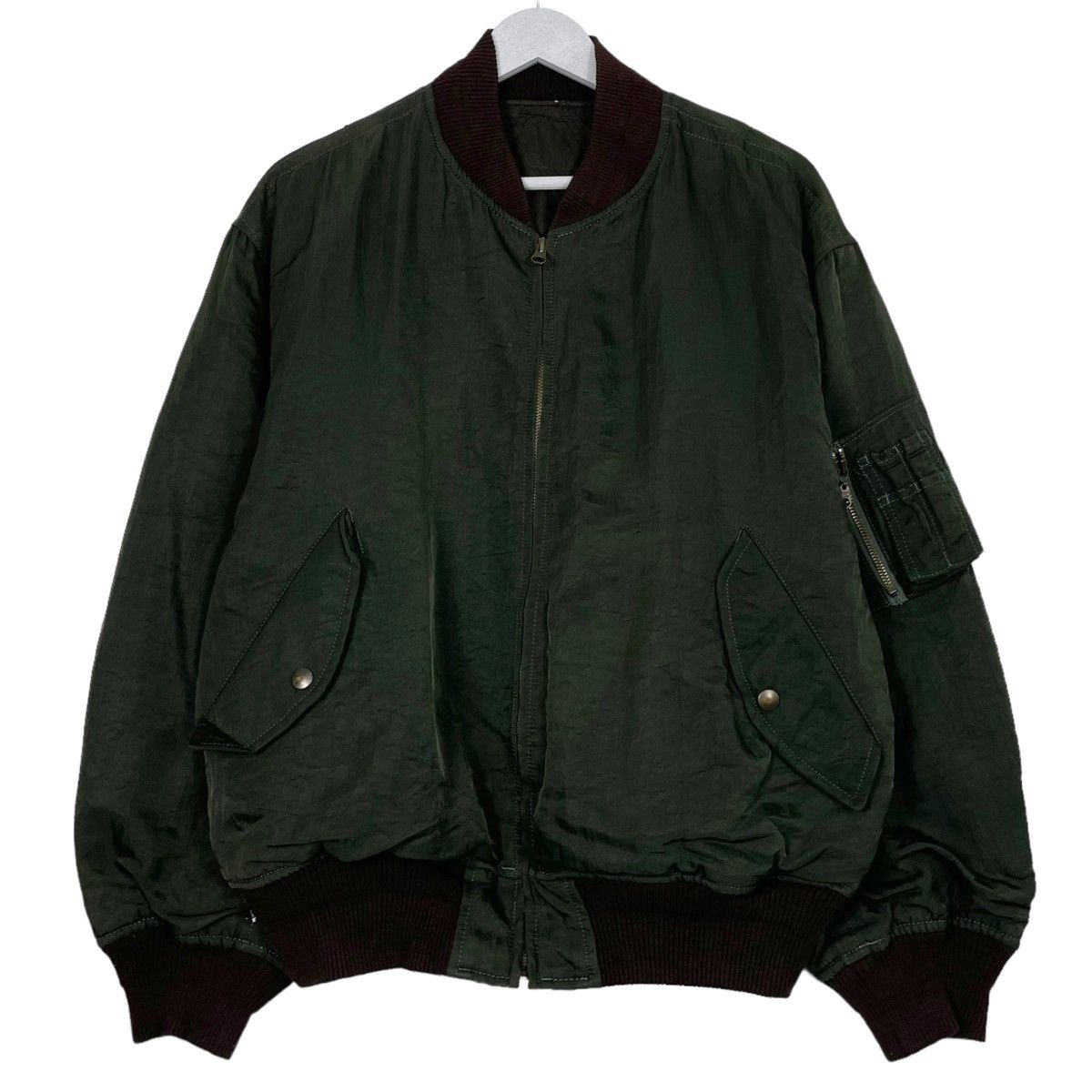 Beauty Beast × Japanese Brand 💥80s JUNMEN RIOT BOMBER INSPIRED ISSEY MIYAKE JACKET Size US L / EU 52-54 / 3 - 1 Thumbnail