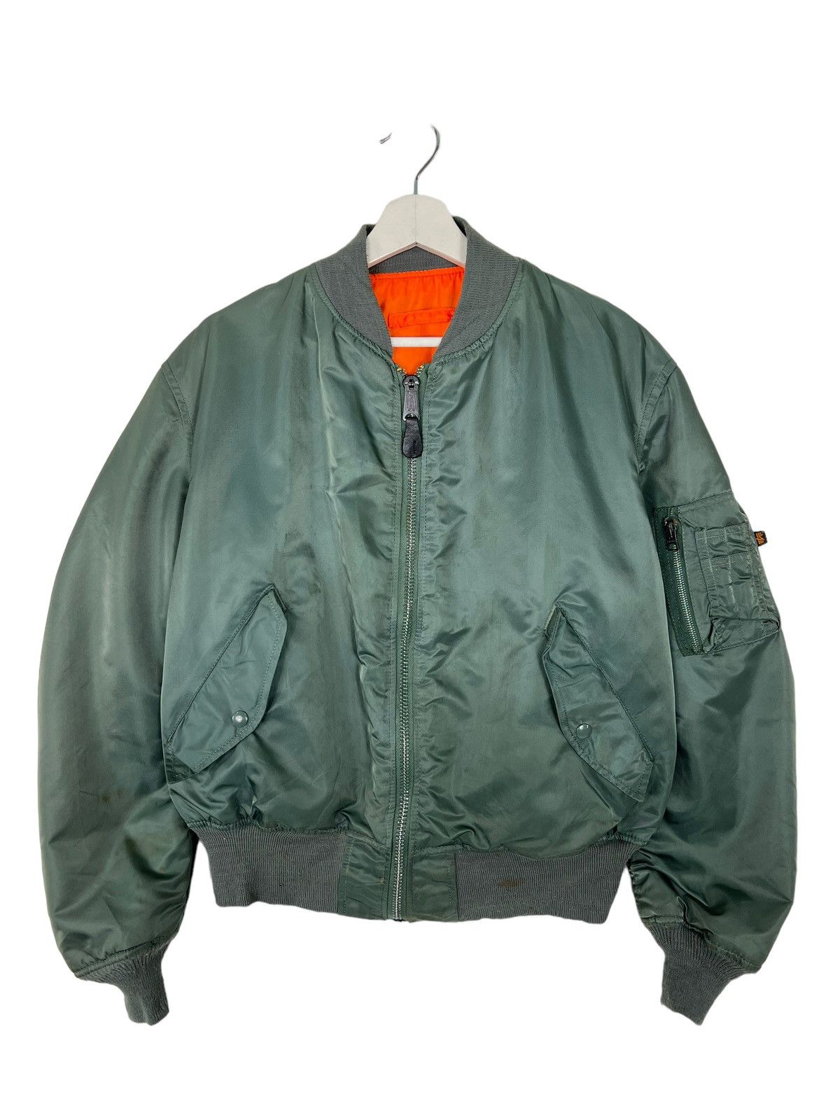 Alpha Industries 🔥 70s RIOT RIOT VINTAGE MA-1 ALPHA BOMBER JACKET MADE IN USA Size US L / EU 52-54 / 3 - 5 Thumbnail