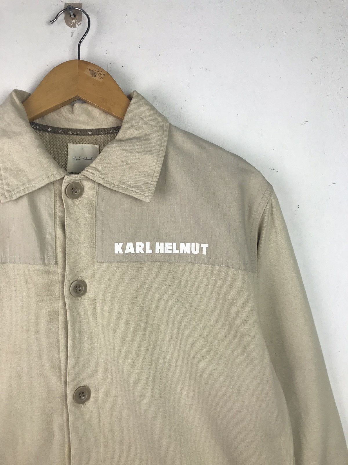 Karl Helmut × Vintage Vintage Karl Helmut Button ups Rare Patch Design Size US M / EU 48-50 / 2 - 5 Thumbnail