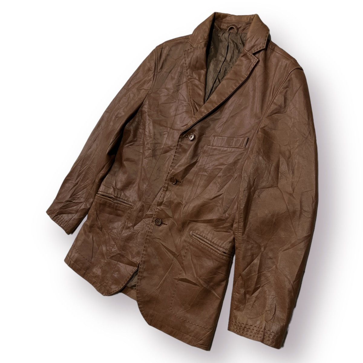 Alexander Julian Alexender Julian Sashiko Stitching Genuine leather jacket Size US M / EU 48-50 / 2 - 2 Thumbnail