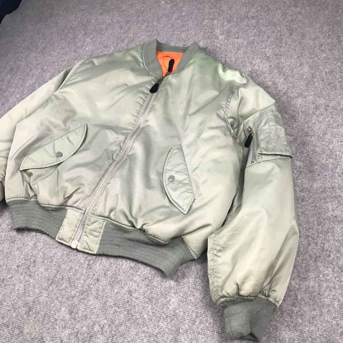 Japanese Brand BOMBER YAGI JACKET FLYER MA-1 FADED JACKET Size US M / EU 48-50 / 2 - 2 Thumbnail