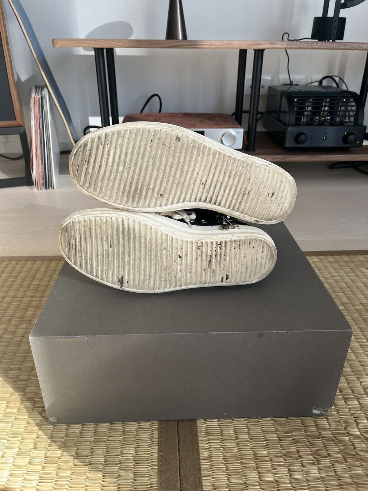 Rick Owens Ramones (42, Black Leather) Hi Top Sneakers Rick Owens Ramones (42, Black Leather) Hi Top Sneakers