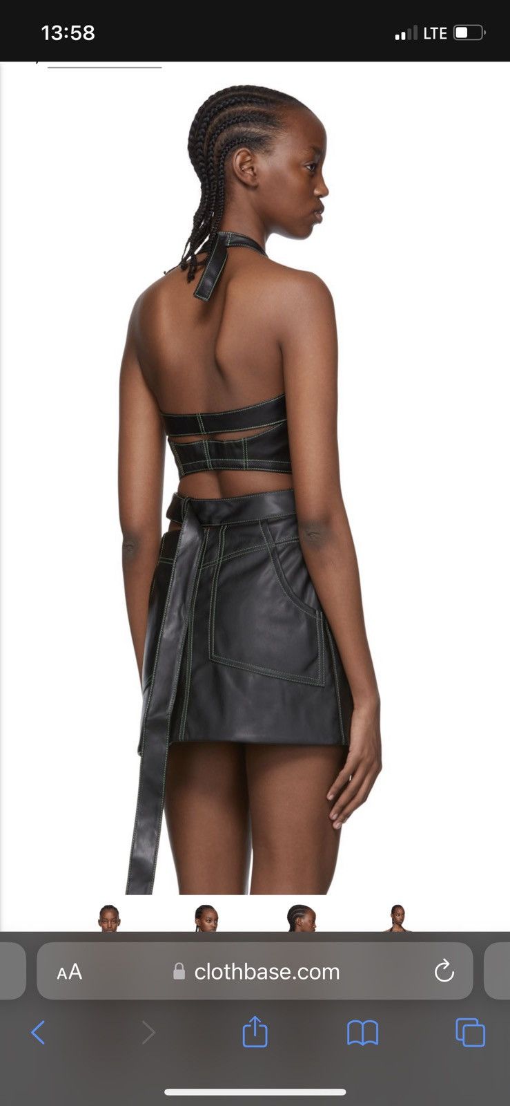 Eckhaus Latta contrast stitch zip up switch halter top nwt Size L / US 10 / IT 46 - 6 Thumbnail