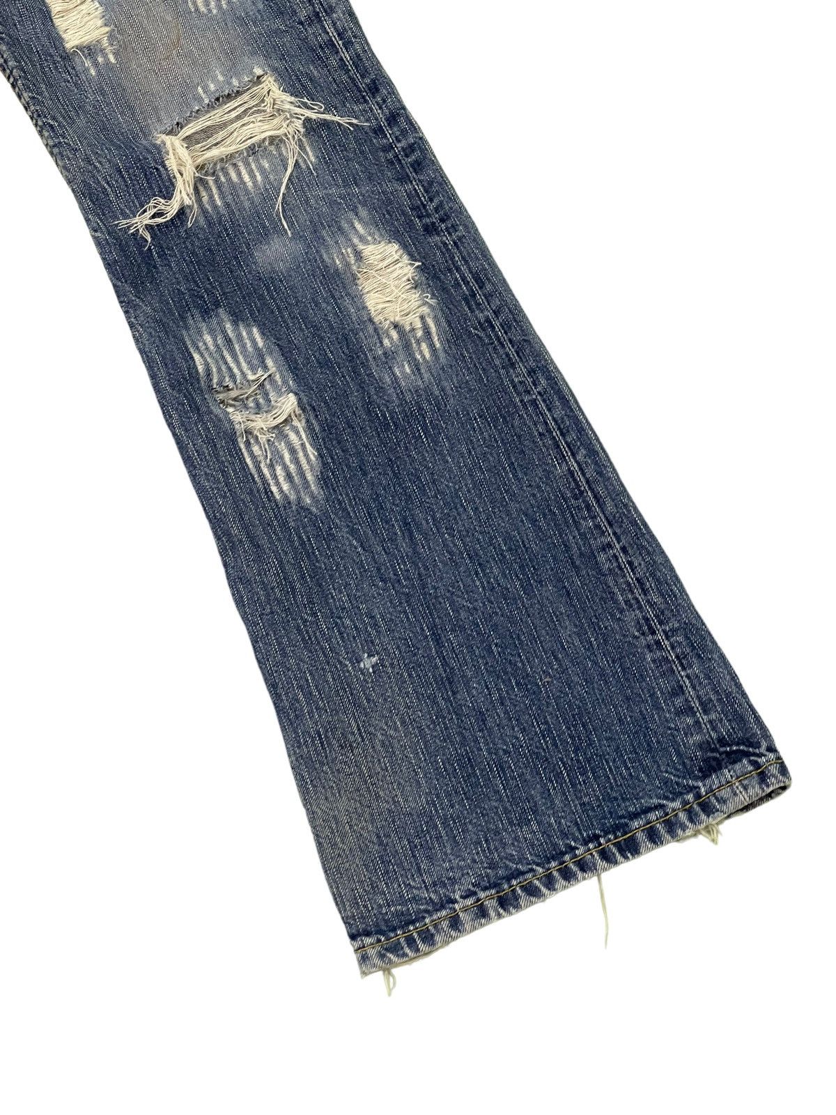 Edwin Flare Jeans Edwin Japan Distress Low Rise Boot Cut 6🟦1 Size US 31 - 4 Thumbnail