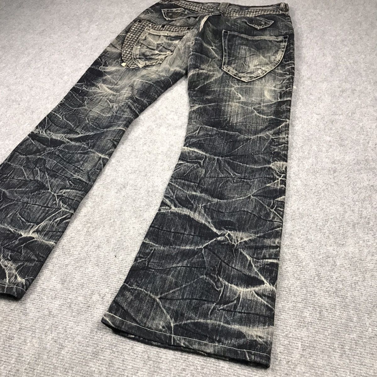 Japanese Brand FLARE DENIM⚡️BLOB BY BLUE BOOTCUT PUNK DENIM PANTS /130 Size US 30 / EU 46 - 12 Thumbnail