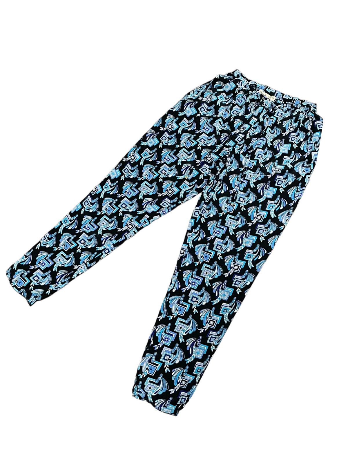Emilio Pucci Emilio Pucci 💯 Silk Full-print Distressed Drawstring Pants Size 27" / US 4 / IT 40 - 4 Thumbnail