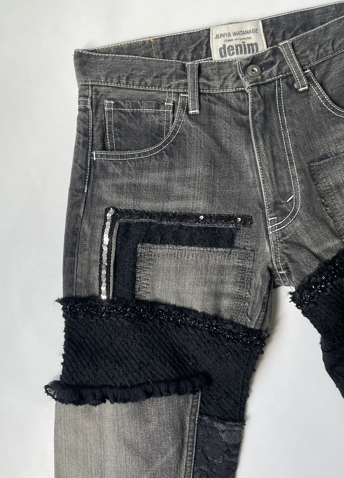 Comme des Garcons A/W 14 Distressed Patchwork Jeans Size 28" / US 6 / IT 42 - 3 Thumbnail