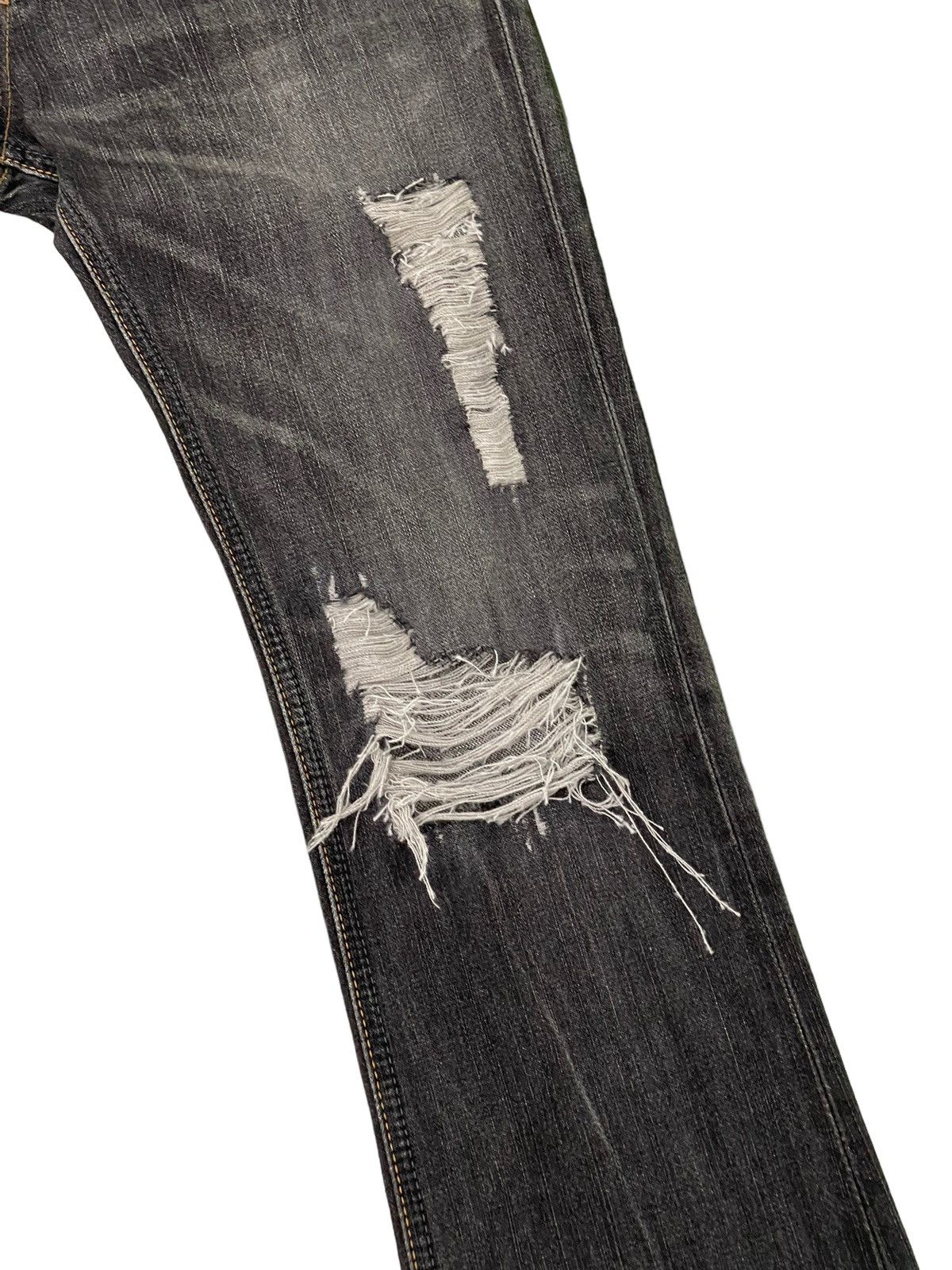 Japanese Brand Flare Jeans Wrangler Japan Distress Faded Boot Cut 6🟦1 Size US 29 - 7 Thumbnail