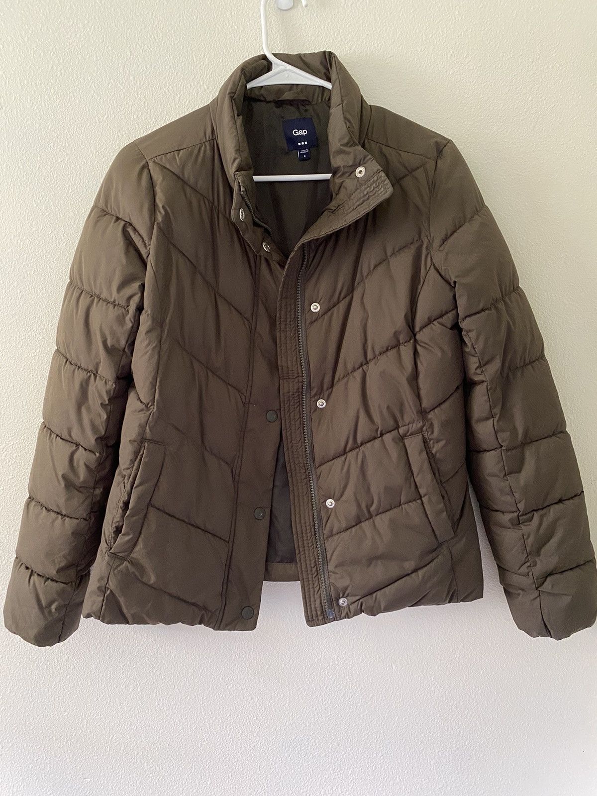 90'S GAP Vintage Padded Puffer Jacket, Men's XL cotton brown type Vintage Second Hand