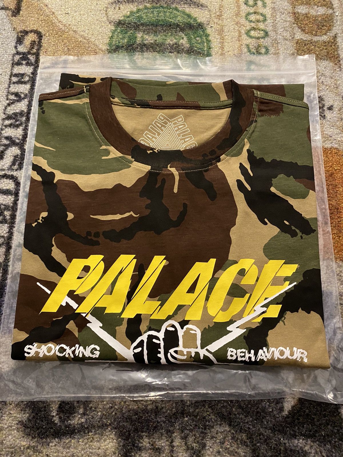 Palace Shocking Behavior T-Shirt Camo