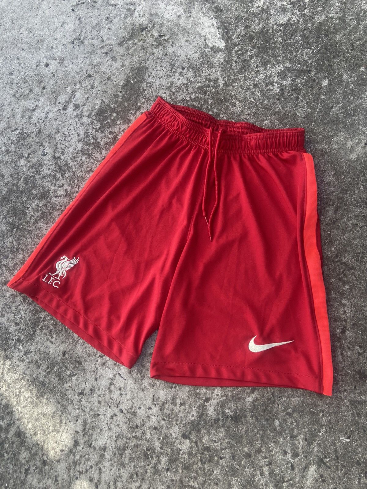 Pre-owned Liverpool X Nike Liverpool Shorts Streetwear Football Blokecore Vtg In Red