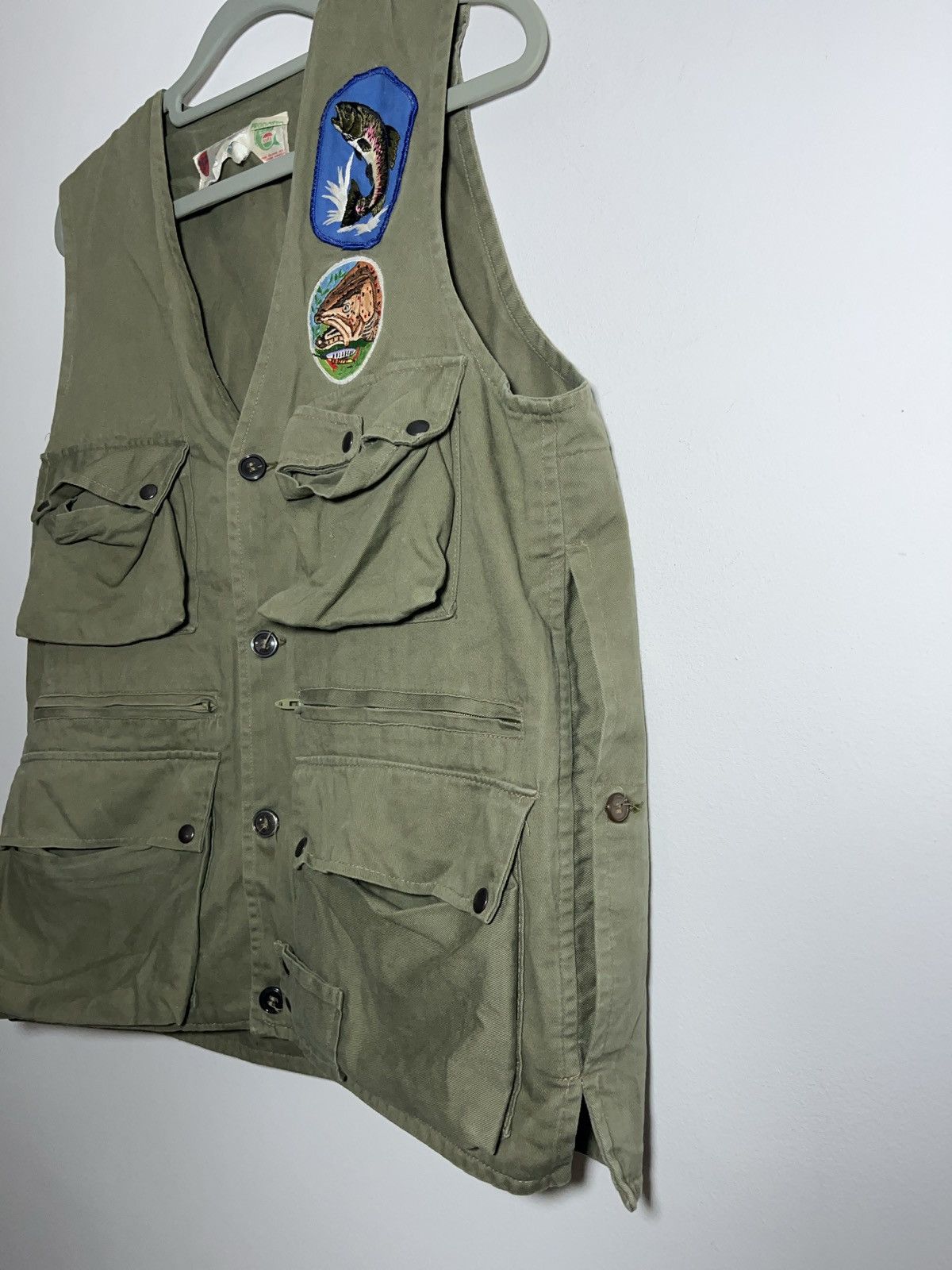 Vintage 80s vintage Italy fishing cargo vest jacket khaki Size US M / EU 48-50 / 2 - 3 Thumbnail