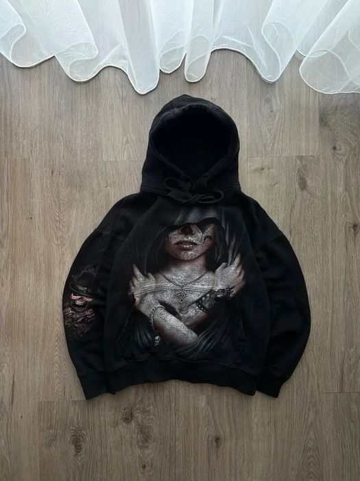 Vetements misplaced 2024 skull hoodie